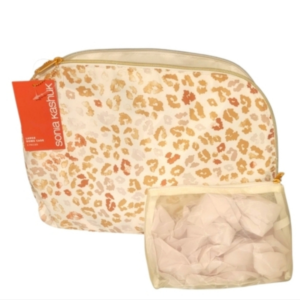Sonia Kashuk Gold and Cream Animal Print Bag Set - Picture 4 of 5